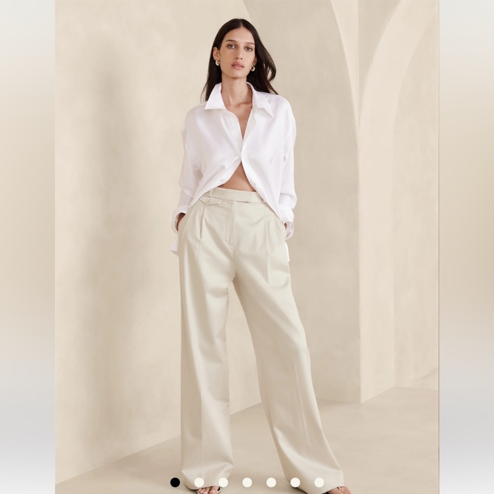 NWT BANANA REPUBLIC CARMEL PLEATED WIDE-LEG‎ PANT